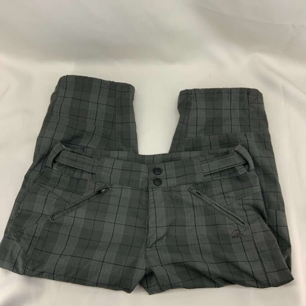 zoic plaid riding shorts grey size small womens biking
